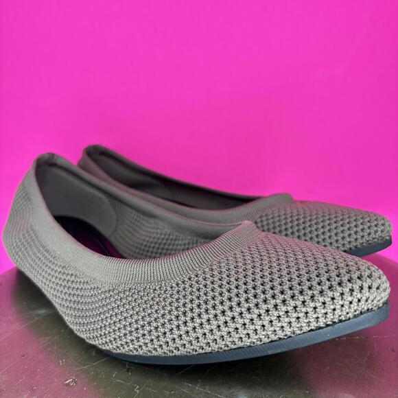 ALL BLACK Taupe Woven Knit Pointed Toe Flat Sz 41 - Picture 1 of 7